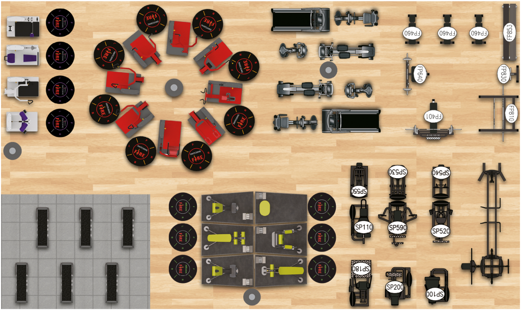 smart gym layout 185 mq
